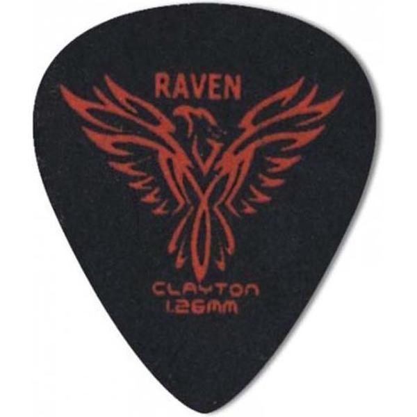 Clayton Black Raven standaard plectrums 1.26 mm 6-pack