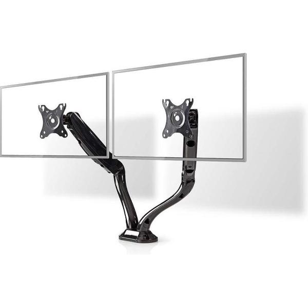 Nedis MMNTDO100BK Bureau-monitorsteun Dubbele Monitorarm Full-motion 10 - 32