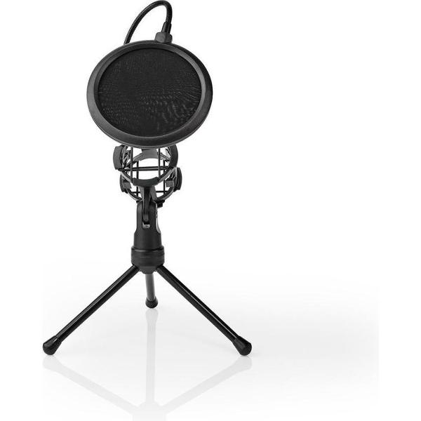 Nedis MPST00BK Microfoon-tafelstatief Pop-filter Zwart