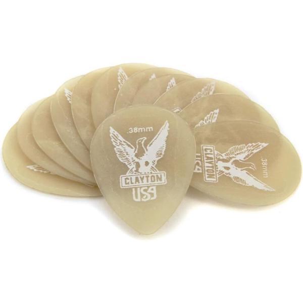Clayton Ultem Gold small teardrop plectrum 0.38 mm 6-pack