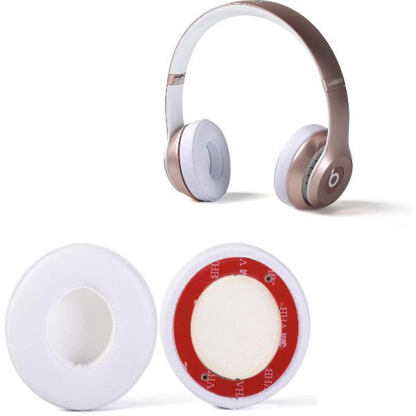 Beats By Dr. Dre Solo 2 en Beats Solo 3 hoge kwaliteit lederen vervangende oorkussens (wit) - earpads - ear pads.