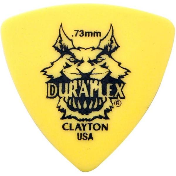 Clayton Duraplex rounded triangle plectrums 0.73 mm 6-pack