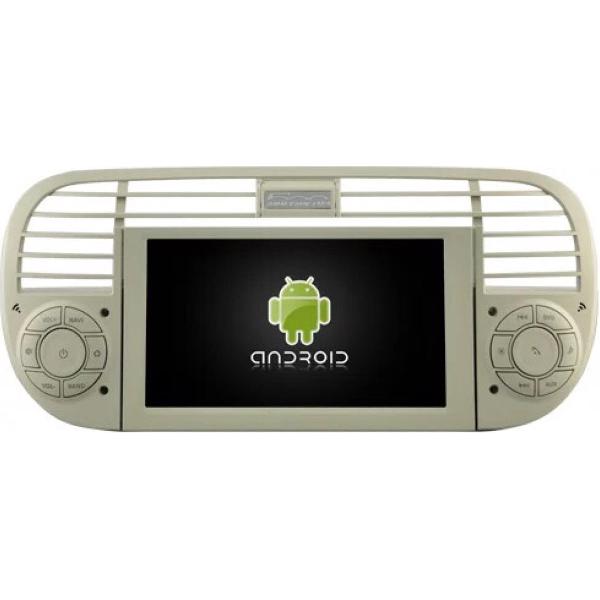 DVD speler Fiat 500 2007-2015 4+32GB Android 10 navigatie en multimediasysteem WIT