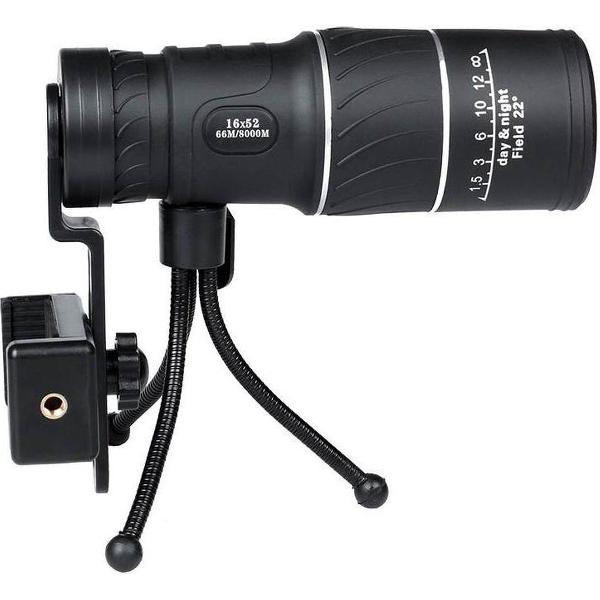 Monocular 16X52mm | inclusief koffer + statief + telefoonhouder | telescoop