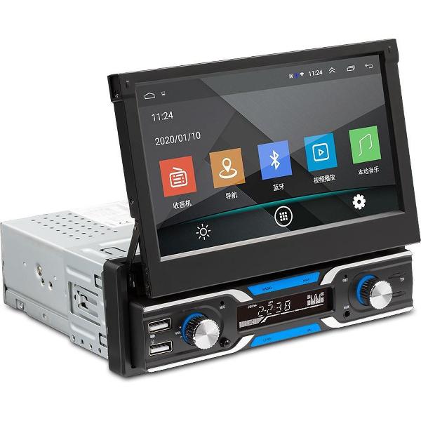 TechU™ Autoradio T79 met 7 inch Touchscreen – 1 Din – Bluetooth – AUX – USB – WIFI – SD – FM radio – RCA – Handsfree bellen – Ingang Achteruitrijcamera – Incl. GPS Navigatie