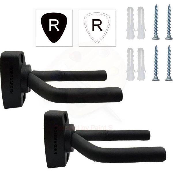 Gitaar muurbeugel | Gitaar wandbeugel | 2-PACK | INCLUSIEF PLECTRUMS