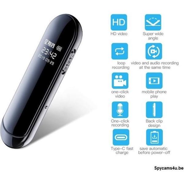 Verborgen (knoop) camera HD 1080P - Mini camera - Spy camera - Meeting camera - Hidden camera - Knoop camera - Bullet camera - Geluidsrecorder - Voice recorder