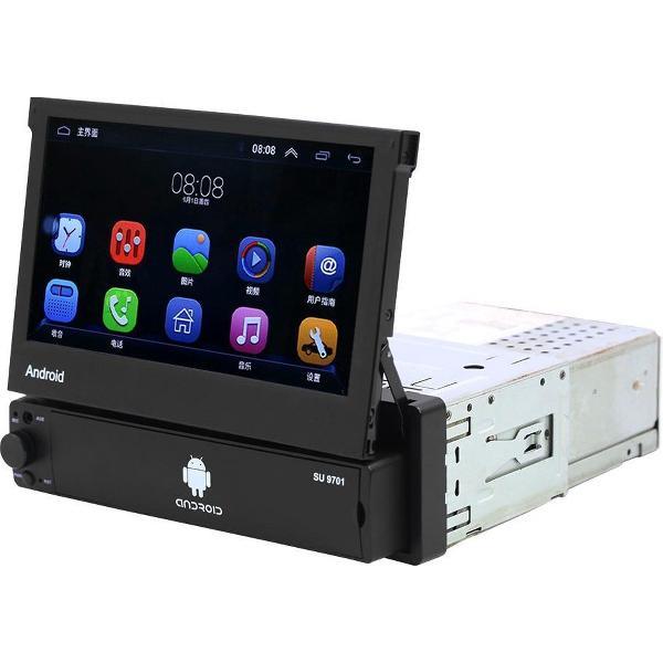 TechU™ Autoradio T77 met 7 inch Touchscreen – 1 Din – Bluetooth – AUX – USB – WiFi – SD – FM radio – RCA – Handsfree bellen – Ingang Achteruitrijcamera – Met GPS Navigatie
