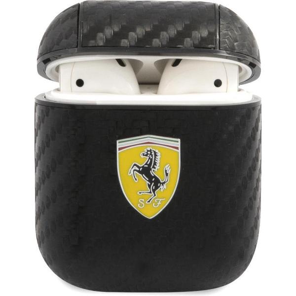 Ferrari FESA2CABK AirPods hoes zwart / zwart On Track PU Carbon