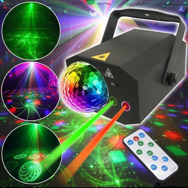 Party laser magic discobal - Disco stroboscoop projector op geluid - Afstandsbediening - LED feestverlichting - Gadgetpanda