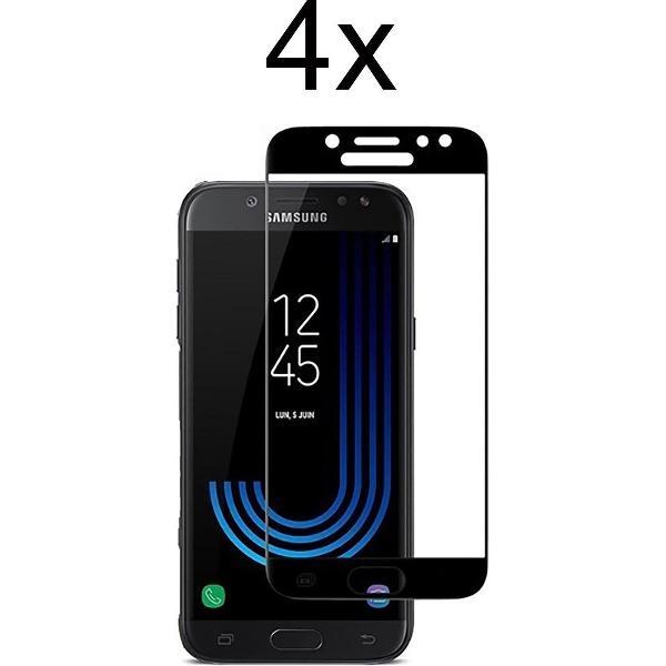 Samsung J5 2017 Screenprotector - Beschermglas Samsung Galaxy J5 2017 Screen Protector Glas - Full cover - 4 stuks