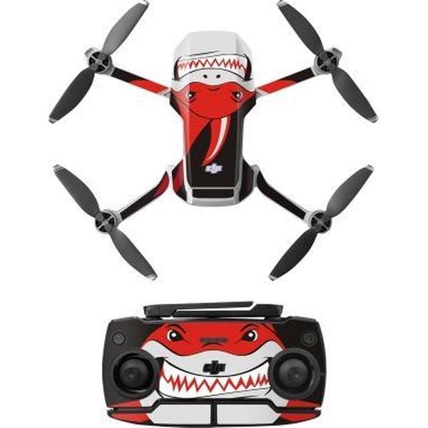 Sunnylife MM-TZ439 Waterdichte PVC-drone-body + arm + afstandsbediening Decoratieve beschermende stickerset voor DJI Mavic Mini (Shark Red)
