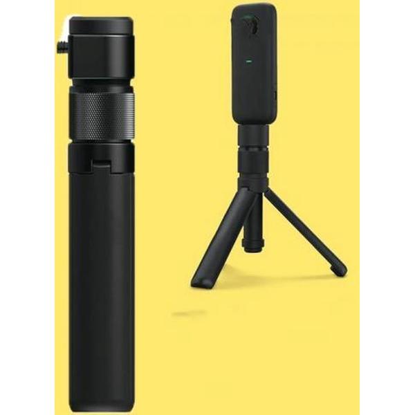Bullet Time Draaigreep Panoramische camera Selfie-verlengstuk Statief geïntegreerd (zwart)
