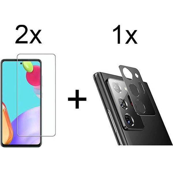 Beschermglas Samsung A51 Screenprotector 2 stuks - Samsung Galaxy A51 Screenprotector Glas - Samsung A51 Screen Protector Camera - 1 stuk