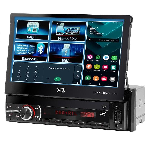 Trevi MDV6380 - Autoradio - Mirror Link Display, DAB, DAB+, FM, Bluetooth, AUX