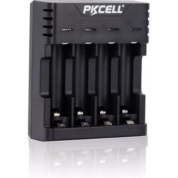 PKCELL Batterij oplader PK-8146 Inclusief 4 AA batterijen - 2800 mAh - Ni-MH - Via USB kabel