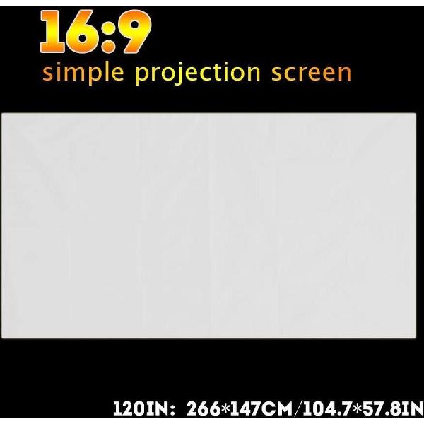 projectiescherm -Zerone 60/72/84/100/120