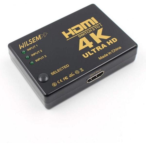 HDMI Splitter 4K - 4K HDMI-verdeler met afstandsbediening - Wilsem®