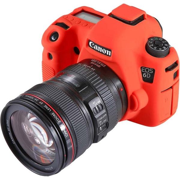 PULUZ zachte siliconen beschermhoes voor Canon EOS 6D (rood)