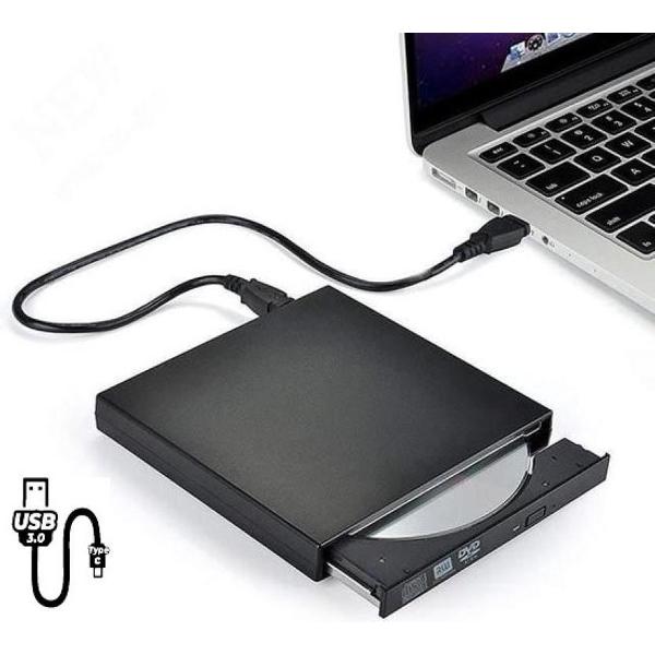 Ilona Externe DVD / CD Speler voor Laptop | Geschikt Voor Windows, Linux & Mac | USB 3.0 |