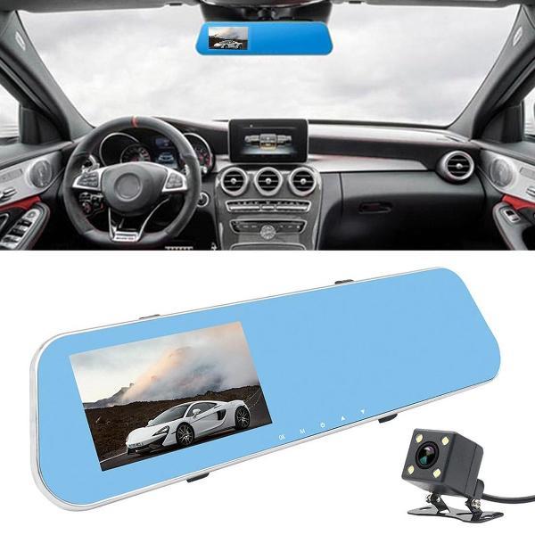 Full HD 1080P 4,3 inch scherm Dual Vehicle Vehicle DVR, 140 graden groothoek bekijken, Ondersteuning Nachtzicht / Parking Monitoring / Loop Recording / Bewegingsdetectie / G-sensor / TF-kaart