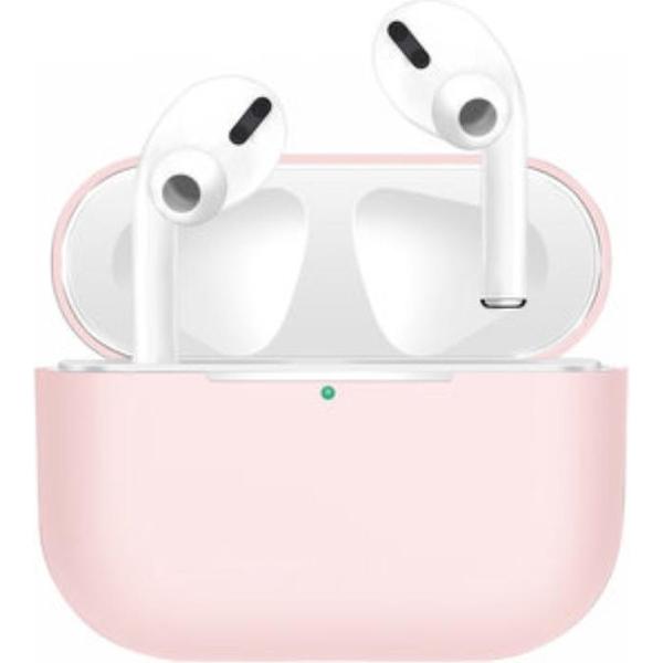 Apple AirPods Pro - Siliconen Case Cover - Geschikt voor AirPods Pro - Kleur Licht Roze