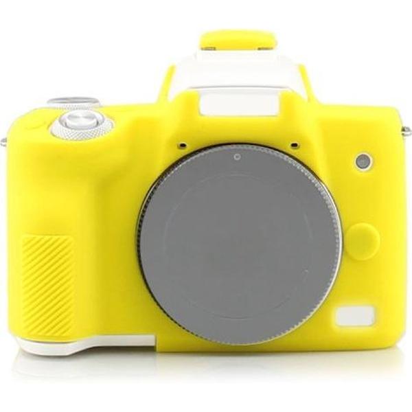 Richwell Silicone Armor Skin Case Body Cover Protector voor Canon EOS M50 Body digitale camera (geel)