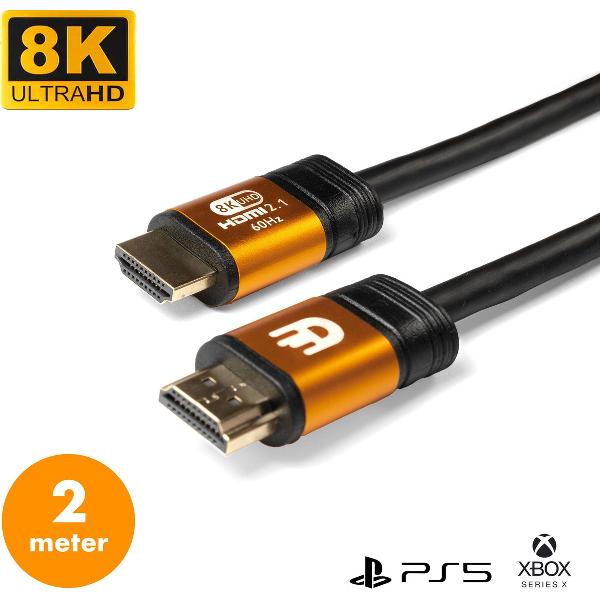 Drivv. Premium HDMI Kabel 2.1 - Ultra HD High Speed 8K - HDMI 2.1 - HDMI naar HDMI - Xbox Series X & PS5 HDMI Kabel - HDMI Kabel 2 Meter
