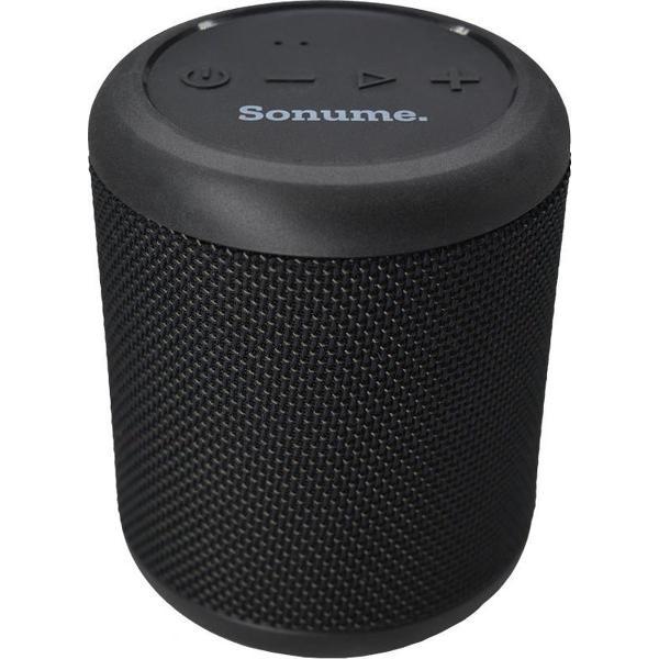 Sonume Go - Draagbare Bluetooth Speaker - 9 Uur Batterij - 360° Sound - Compact - Krachtig Geluid - Diepe Bass - IPX6 Waterproof - Bluetooth 5.0 - Zwart