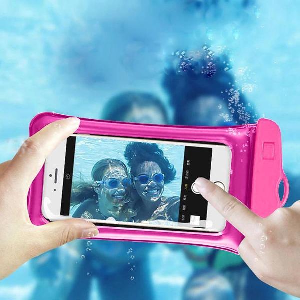 Universele Mobiele Telefoon Hoes - Drijvende & Waterdichte - Voor Zwemmen & Duiken - Roze