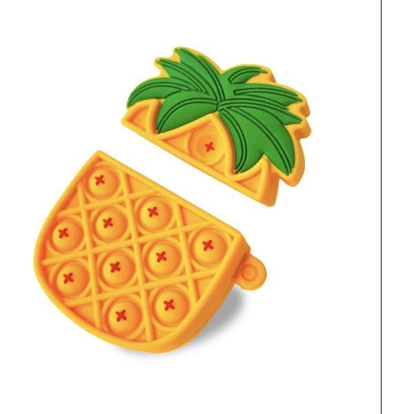Casies Apple AirPods 1 & 2 Pop It Fidget Toy Pineapple hoesje - Ananas - Gezien op TikTok - Soft case hoesje - Fidget Toys