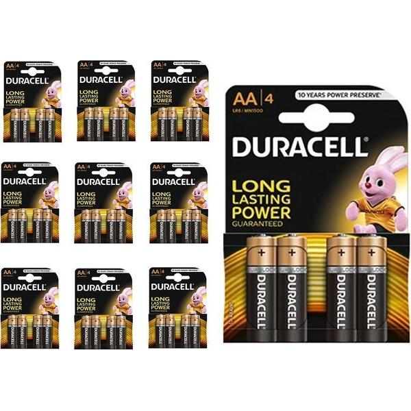 40 Stuks (10 Blisters a 4st) - Duracell Basic LR6 / AA / R6 / MN 1500 1.5V Alkaline batterij