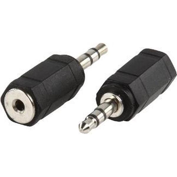 Adapter Jack 3.5mm Male plug stereo stekker - 2.5mm Jack Female stereo kontra stekker