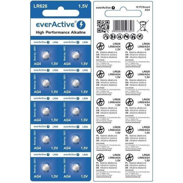 10x in blister everActive AG4 G4 LR626 LR66 BL166