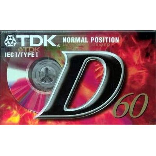 TDK Audio Tape D C-60 Audio сassette 60min 1stuk(s)