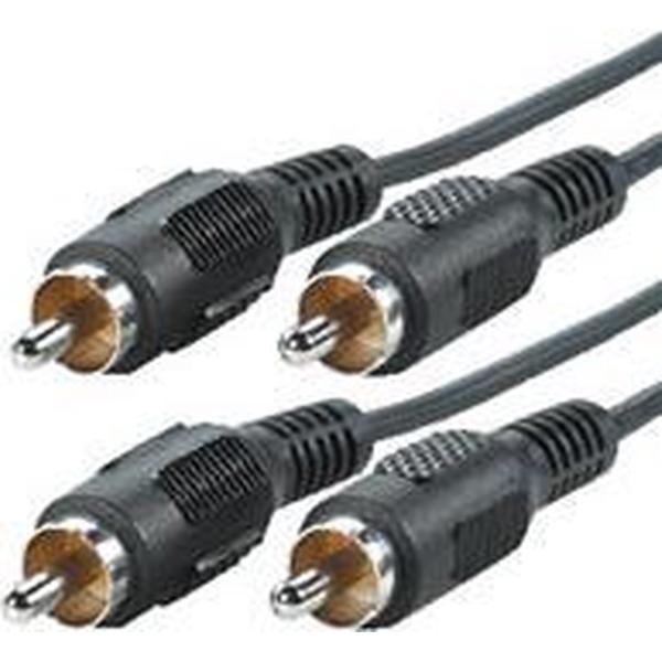 ROLINE RCA Cable, duplex ST/ST, 2.5m audio kabel 2,5 m Zwart