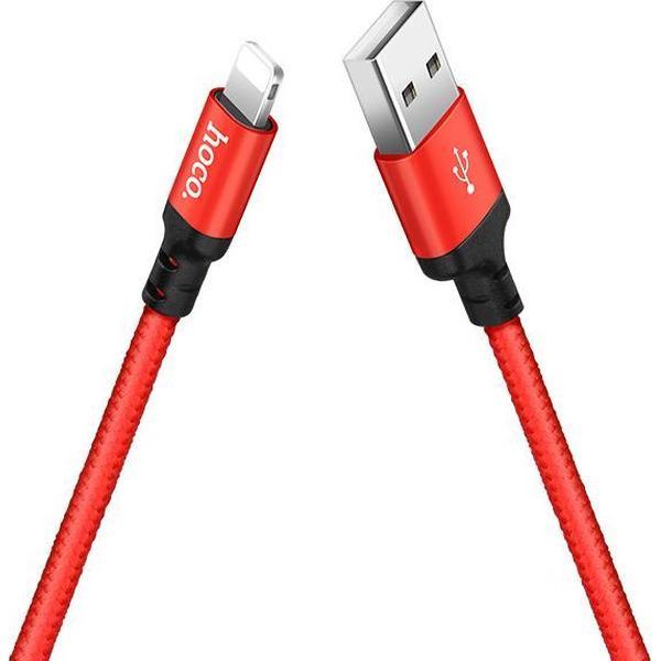 Hoco USB kabel naar Lightning rood - 1 m