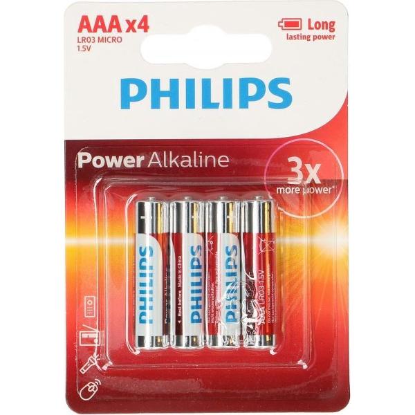 Philips 4 stuks AAA batterijen