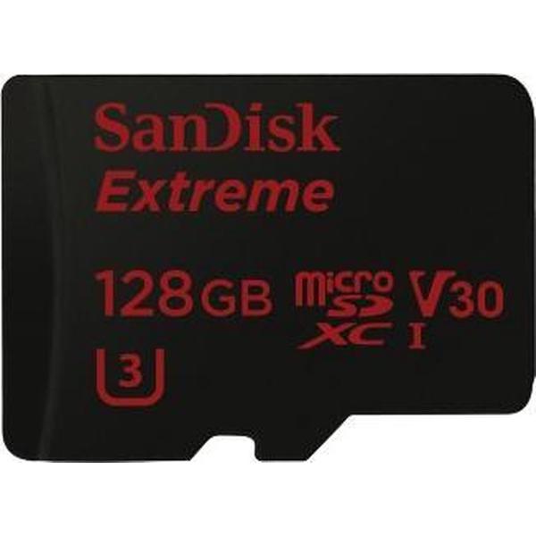 Sandisk Micro SDXC Extreme - 128 GB - Met adapter