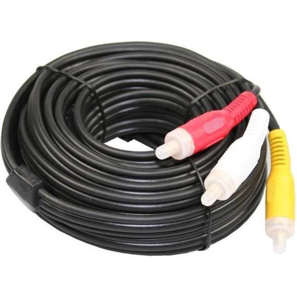 Audio/Video Kabel, 3x Tulp (RCA) male naar 3x Tulp (RCA) male (5 Meter)