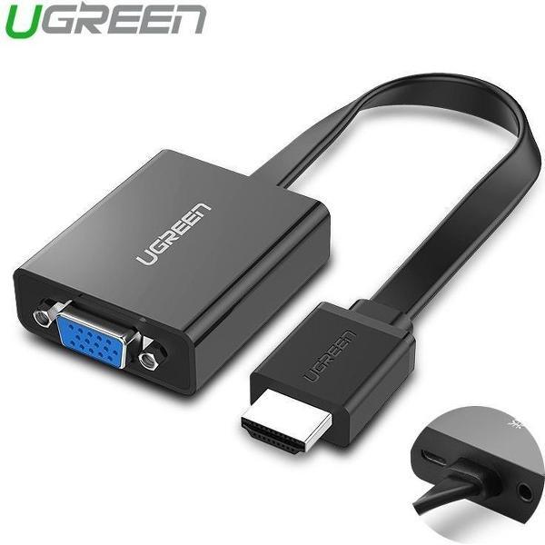 UGREEN HDMI video aansluiting naar VGA video aansluiting converter met 3.5mm AUX Jack Audio ondersteuning voor Windows en Apple computers