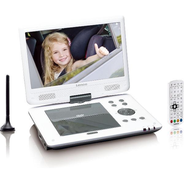 Lenco DVP-1063 - Draagbare DVD-speler met DBT-T2 - 10 inch - wit