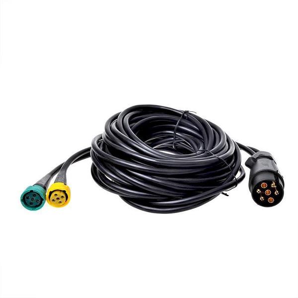 Kabelset 7meter met stekker 7-polig en 2x connector 5-polig - achterlicht / trekhaak