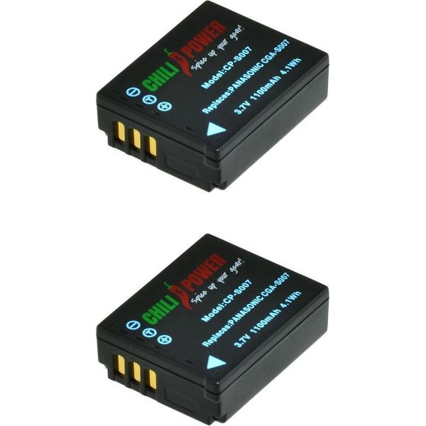 ChiliPower Panasonic CGA-S007E camera batterij - 2 stuks verpakking