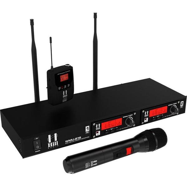 Hill audio - Microfoon + Ontvanger WMU216H1B1 2-Link 16CH UHF - (Set RX+1xTH+1xTB) AVLStore B.V.