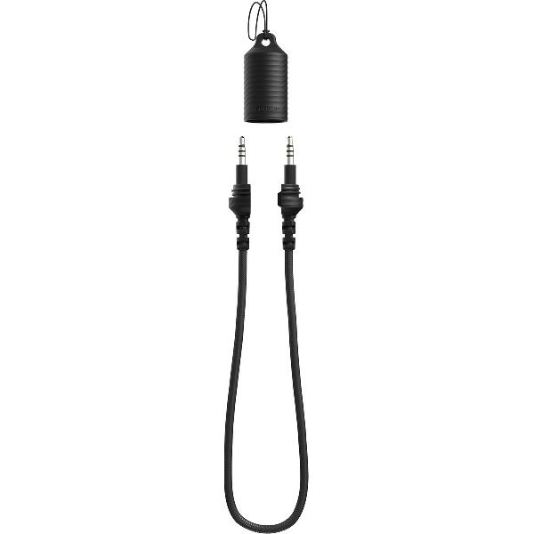 LifeProof LIFEACTÍV 3.5mm Jack / Aux Kabel en Lanyard 0.38m Zwart