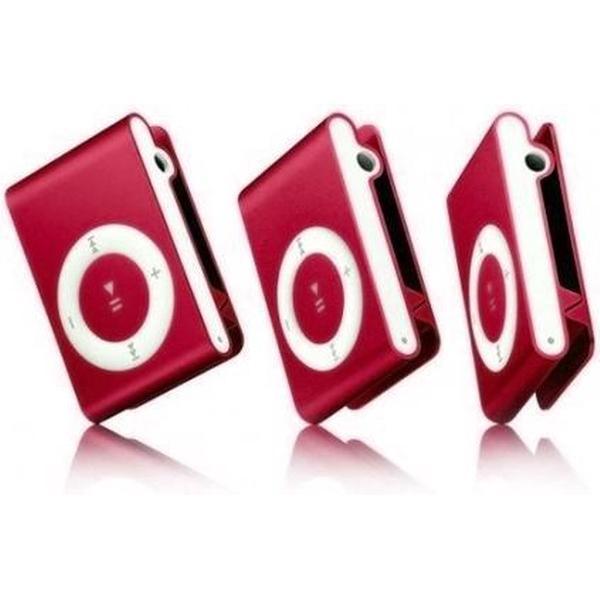 Mini MP3 speler met in-ear koptelefoon Rood
