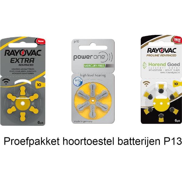 Hoortoestel batterijen - P10 - Geel - Probeerpakket - Welke batterijen zijn het beste