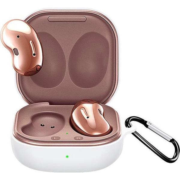 KELERINO. Hoesje voor Samsung Galaxy Buds Live - Fullcover - Wit