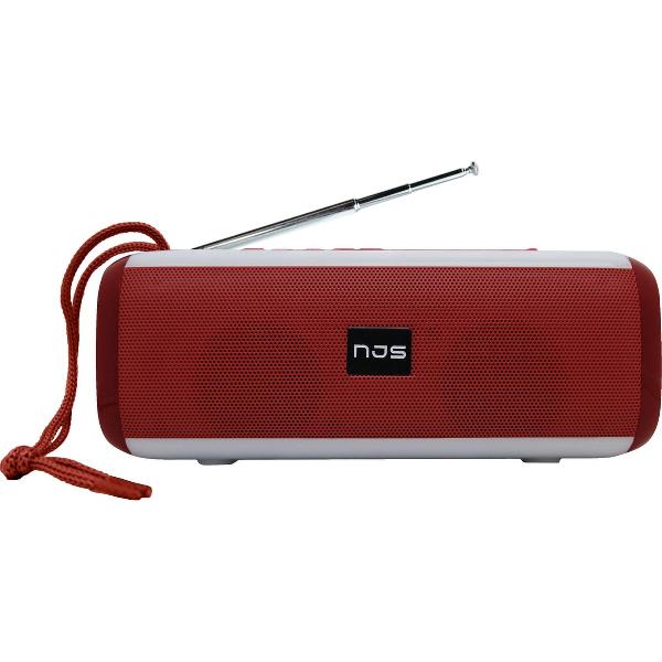 NJS 044 - Bluetooth speaker - Muziek box - Draadloos - LED disco lampen - 10 watt - Rood